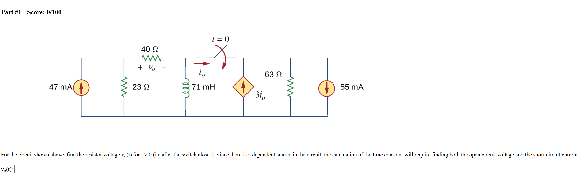 Solved For the circuit shown above, find the resistor | Chegg.com