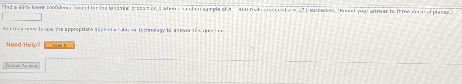 Solved Find a 99% lower confidence bound for the binomial | Chegg.com