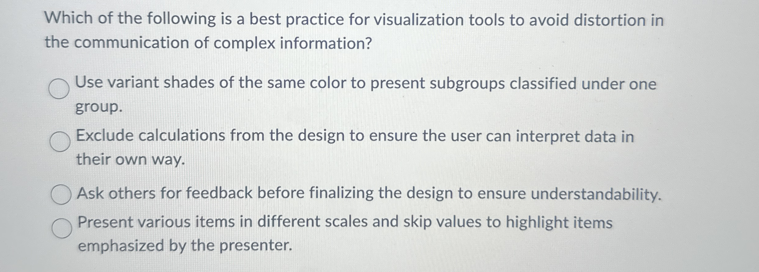 Solved Which of the following is a best practice for