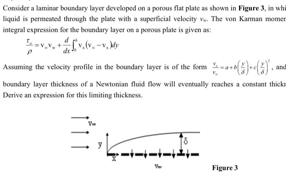Solved Consider a laminar boundary layer developed on a | Chegg.com