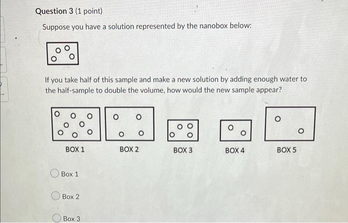 Solved Question 3 (1 point) Suppose you have a solution | Chegg.com