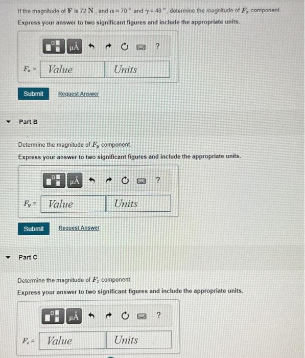 Solved The bolt is subjected to the force F, which has