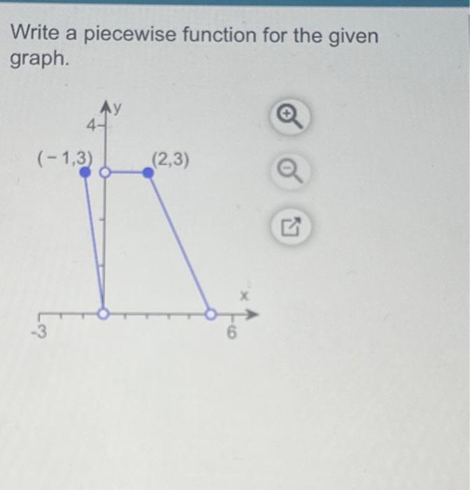 Solved Write a piecewise function for the given graph. Ay 4- | Chegg.com