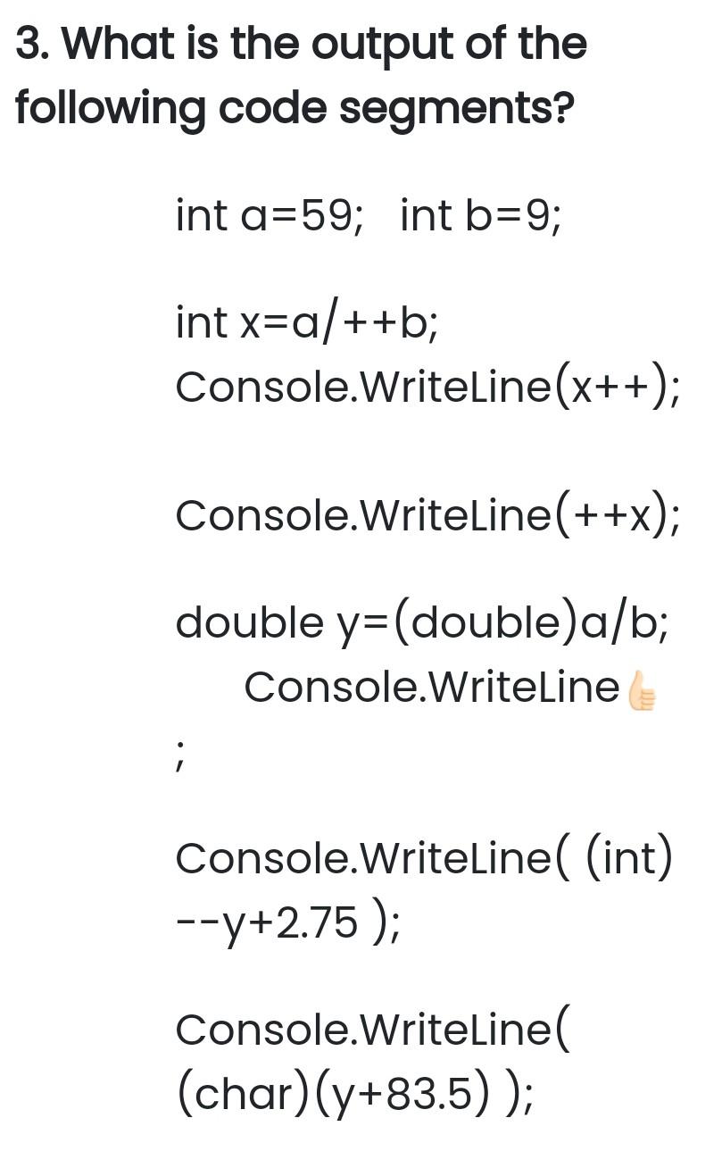 Solved Questions: 1. What is wrong with the following code | Chegg.com