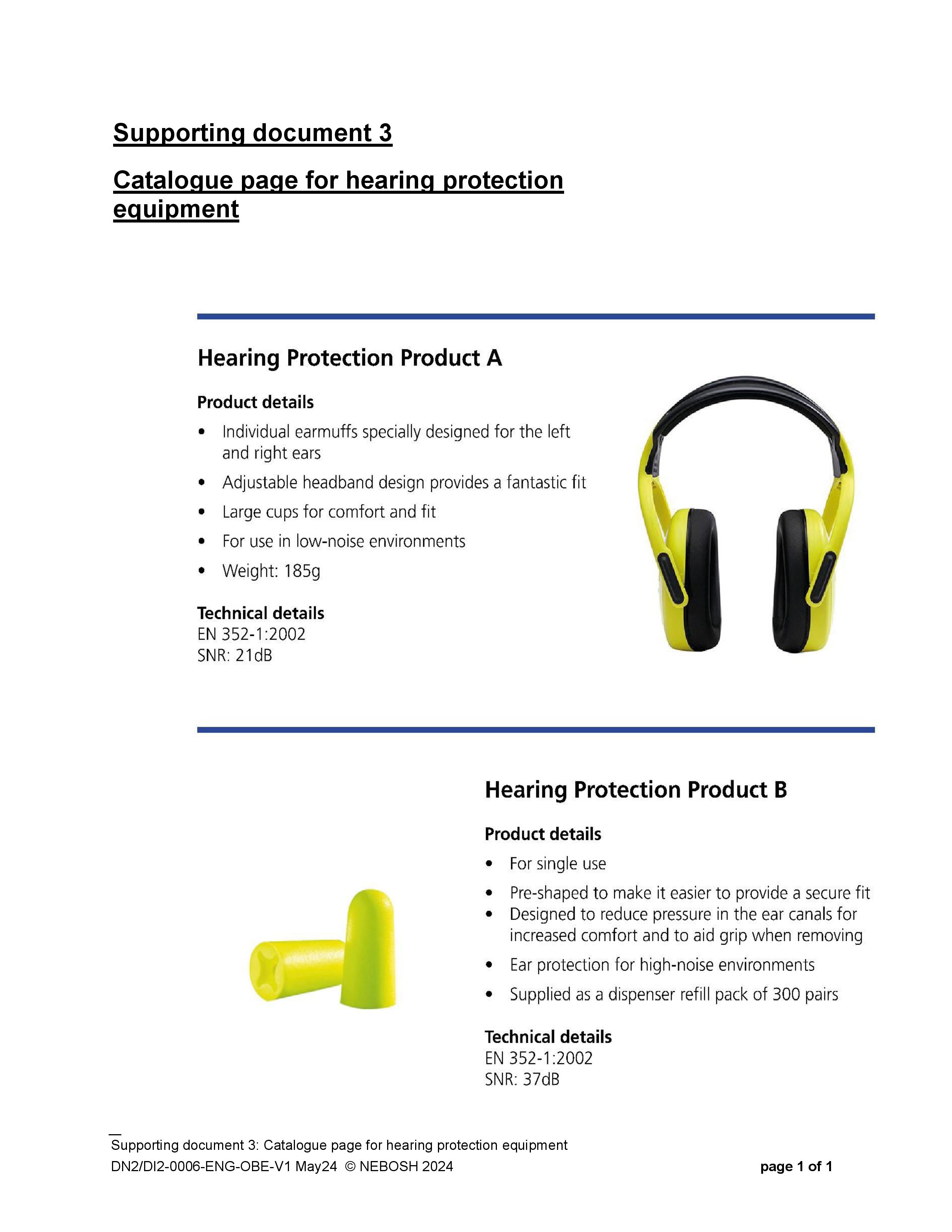 Solved Supporting document 3Catalogue page for hearing
