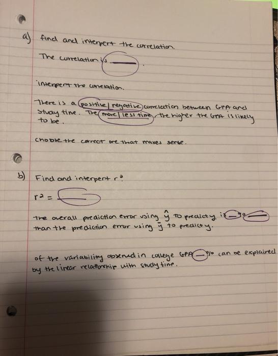 Solved A study investigated the relationship between study | Chegg.com