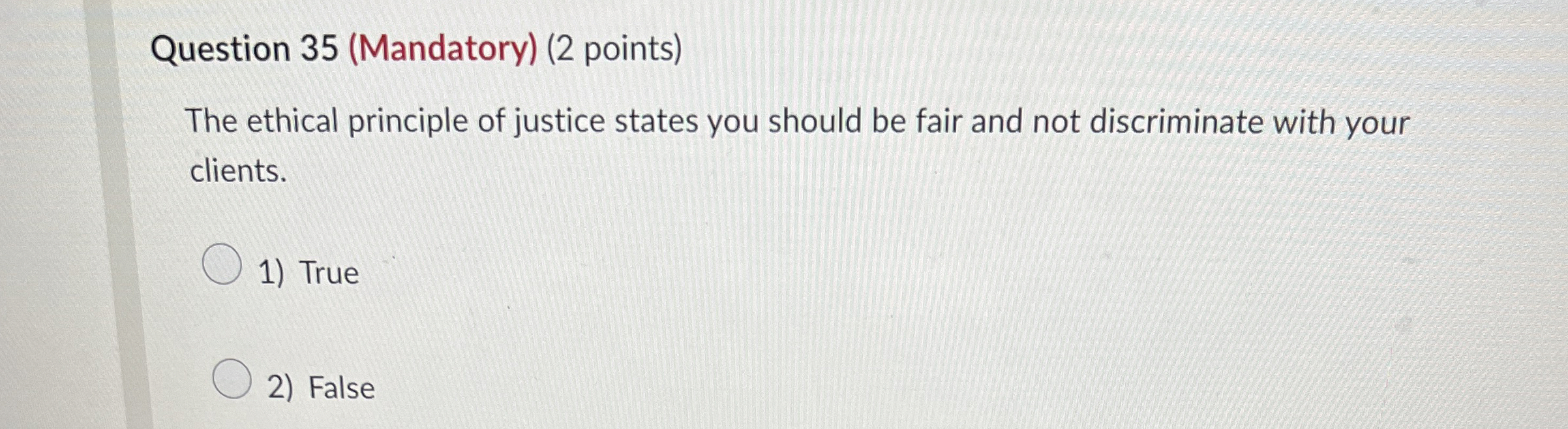 Solved Question 35 (Mandatory) (2 ﻿points)The ethical | Chegg.com