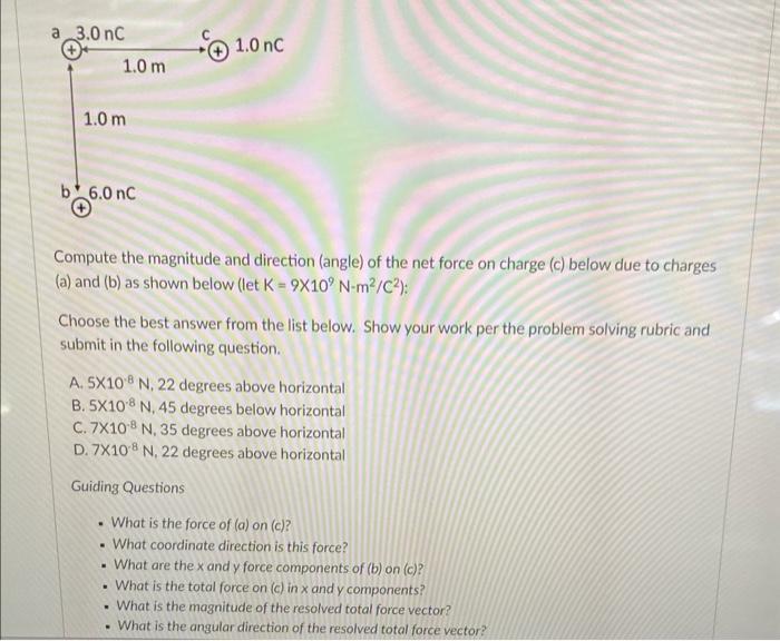 Solved Compute The Magnitude And Direction (angle) Of The | Chegg.com