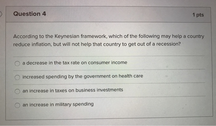 According to the keynesian framework