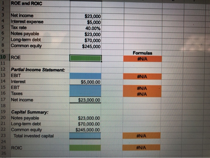 Sample Roe Worksheet Solved vity: ROE and ROIC Video Excel Online Structured | Chegg.com