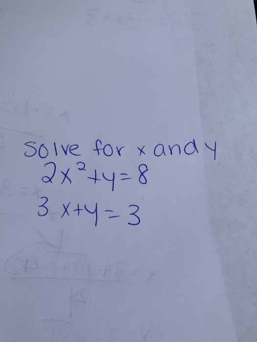 y 3 8 x 4 solve for x