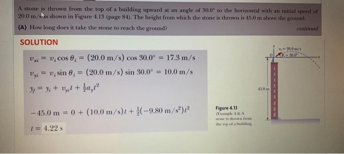 Solved A stone is thrown from the top of a building upward | Chegg.com