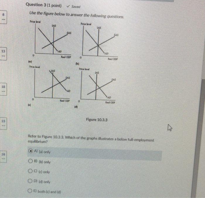 Solved Question 3 (1 point) Saved Use the figure below to | Chegg.com