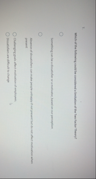 Solved Which of the following could be considered a | Chegg.com