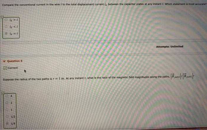 Solved Interactive Exercises 32.03: Displacement Current The | Chegg.com