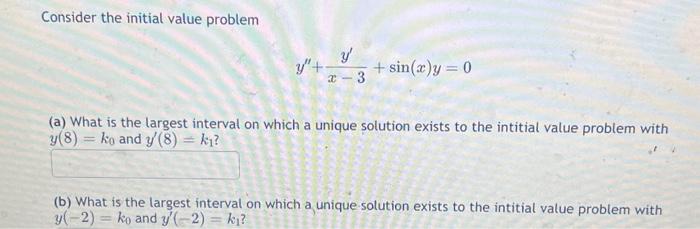 Solved Consider the initial value problem | Chegg.com