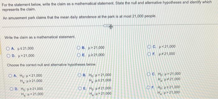 Solved Determine whether the statement shown below is true | Chegg.com