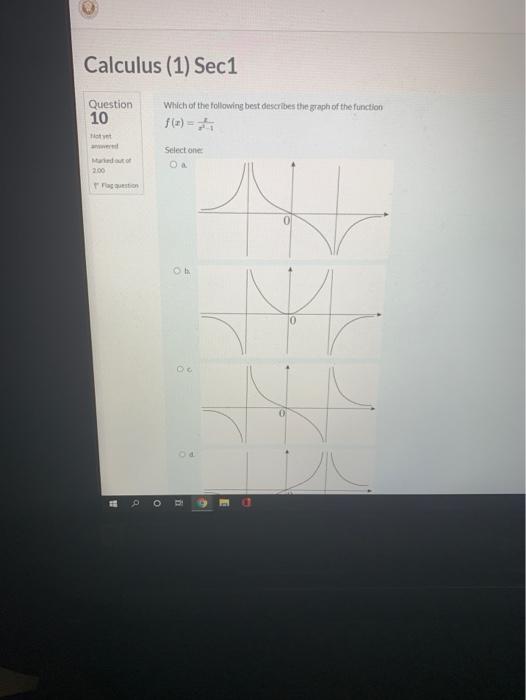Solved Calculus (1) Sec1 Question 10 Which of the following | Chegg.com