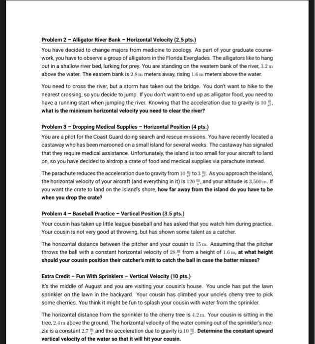Solved Problem 2 Alligator River Bank Horizontal