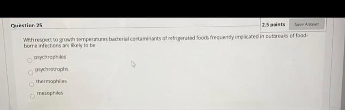 Solved Question 15 2.5 points Save Answer Test bacterium did | Chegg.com