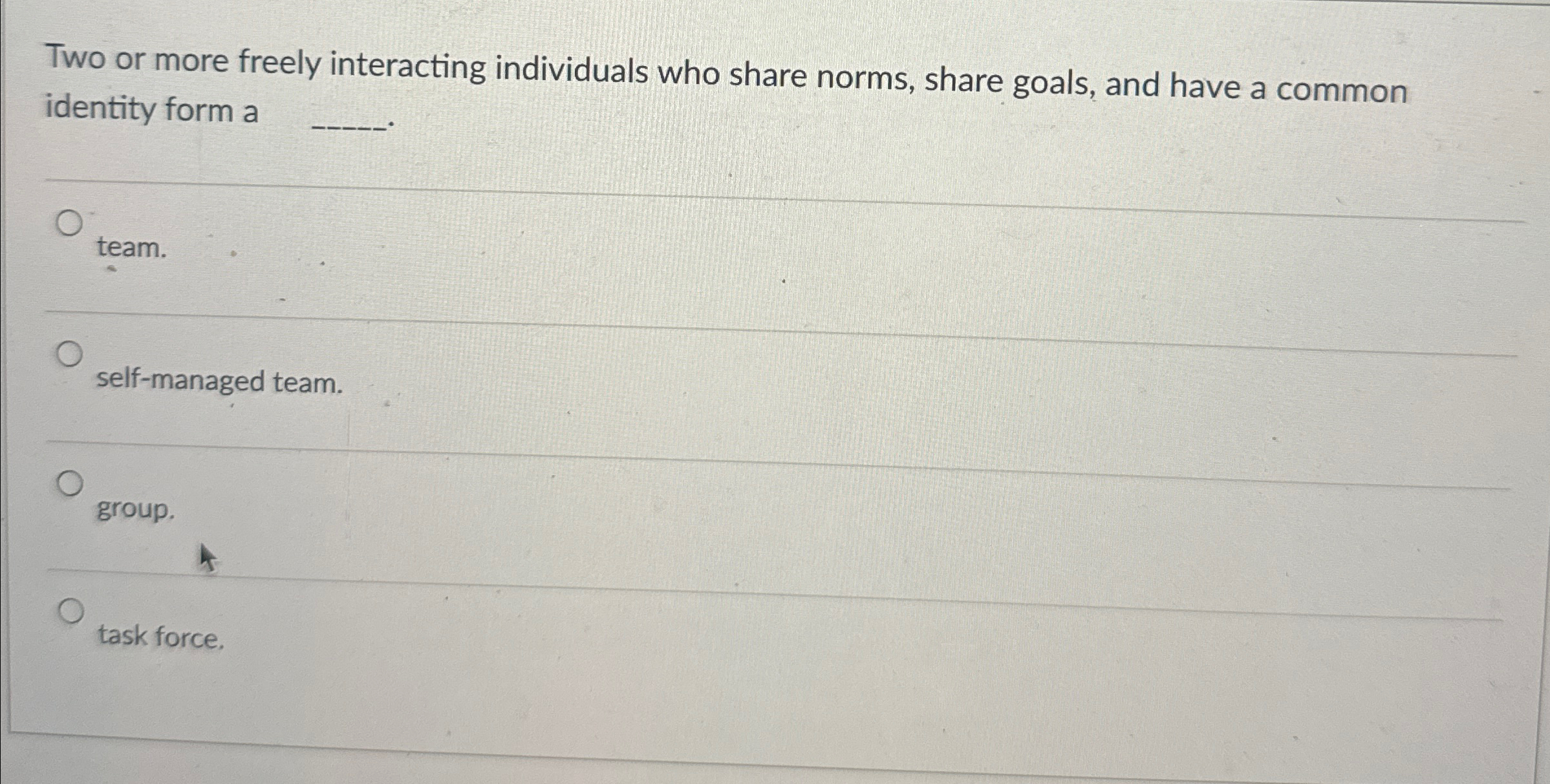 Solved Two or more freely interacting individuals who share | Chegg.com