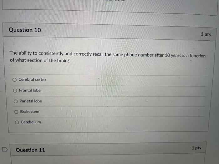 Solved Question 10 1 pts The ability to consistently and | Chegg.com