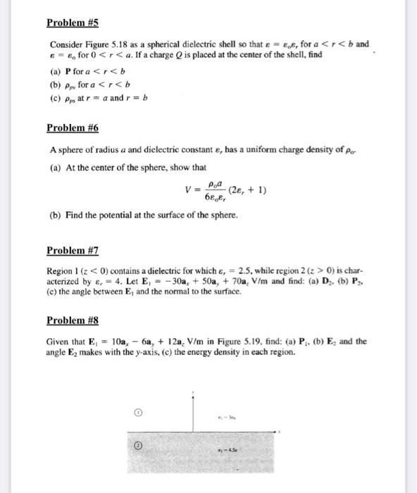 Solved Problem #5 Consider Figure 5.18 as a spherical | Chegg.com