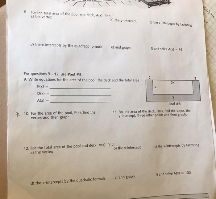 Solved X 2 For questions 5 - 8, use Pool #7. 5. Write | Chegg.com