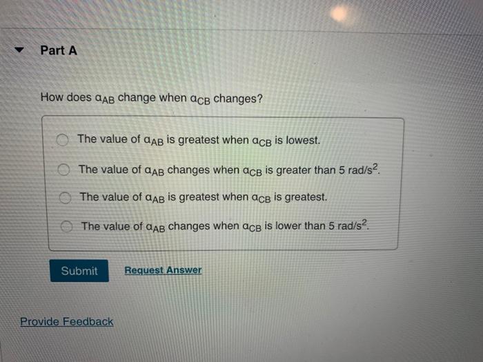Solved The relative acceleration equason can be appled | Chegg.com