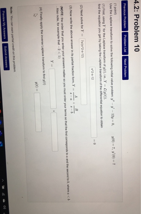 Solved 4.2: Problem 10 Previous Problem Problem List Next | Chegg.com