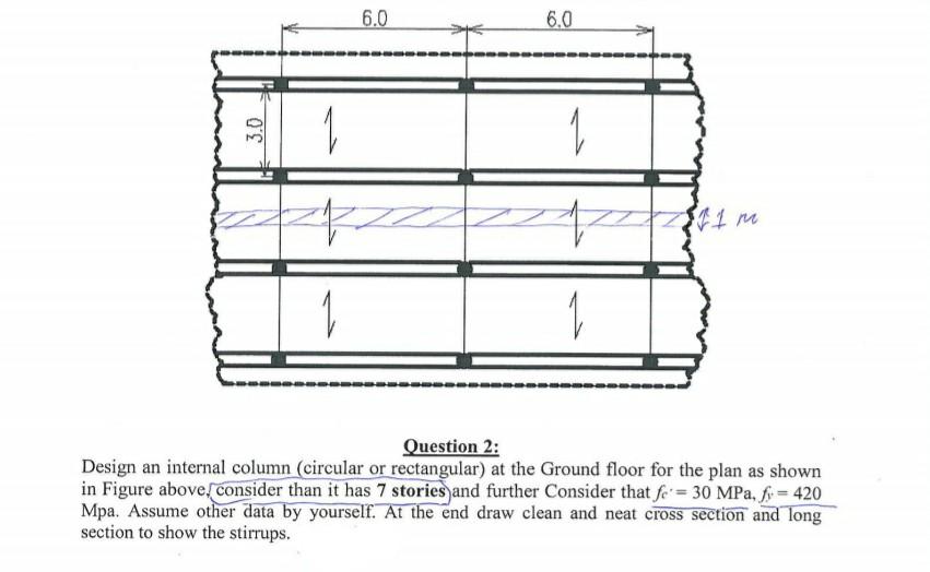 Solved 6.0 6.0 3.0 1 1 1 1 Question 2: Design an internal | Chegg.com