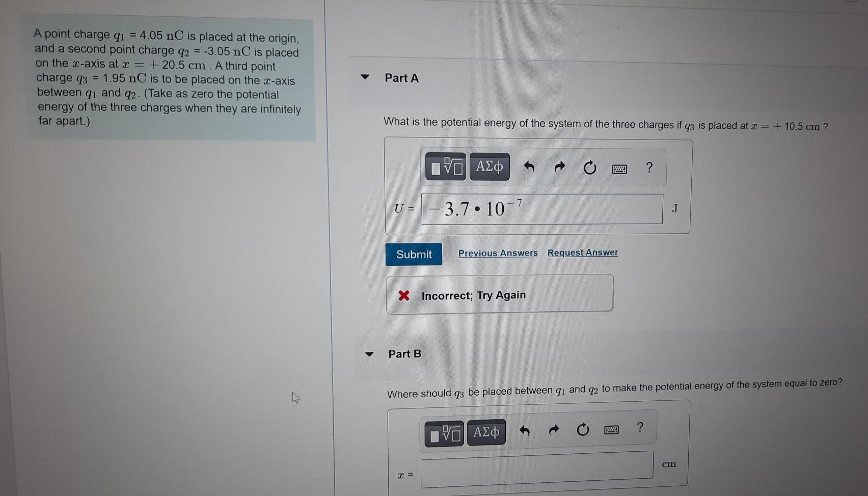 Solved A point charge qı = 4.05 nC is placed at the origin, | Chegg.com