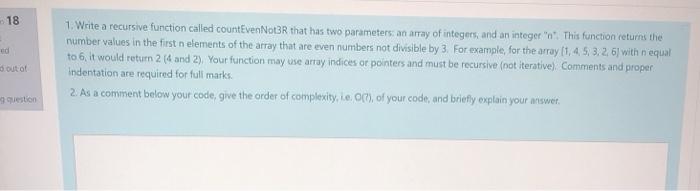 Solved 18 ed 1. Write a recursive function called | Chegg.com