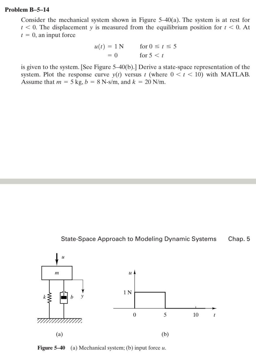 Solved Problem B-5-14Consider the mechanical system shown in | Chegg.com