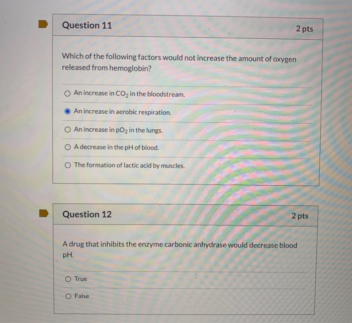 Solved Question 11 2 pts Which of the following factors | Chegg.com