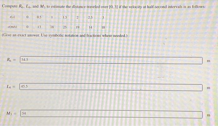 Solved Compute R6,L6, and M3 to estimate the distance | Chegg.com