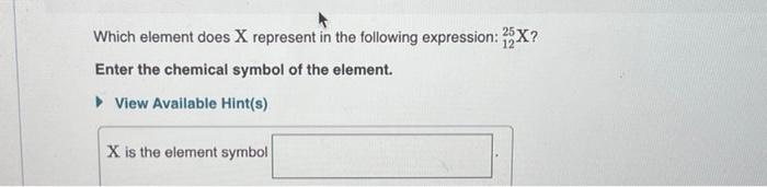 Which Element Does X Represent In The Following Expression 32 15x