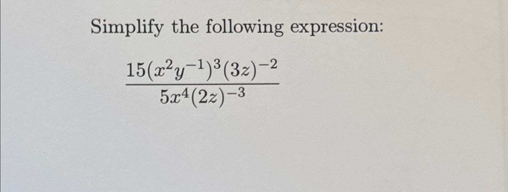 Solved Simplify the following | Chegg.com