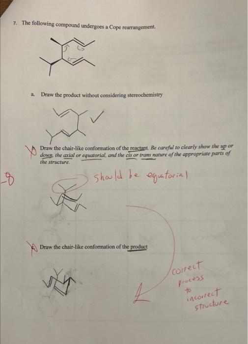 Solved 7. The following compound undergoes a Cope | Chegg.com