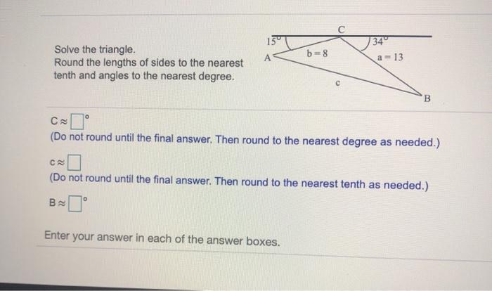 Solved Values for angles and sides given the boxes. Angles | Chegg.com