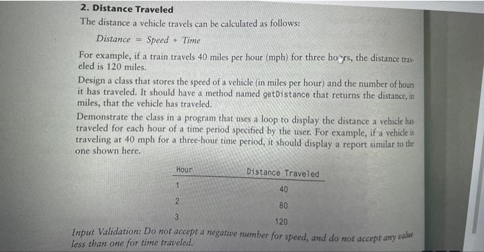 Solved Chapter: 5 * Progranming challenge 2: Distance | Chegg.com
