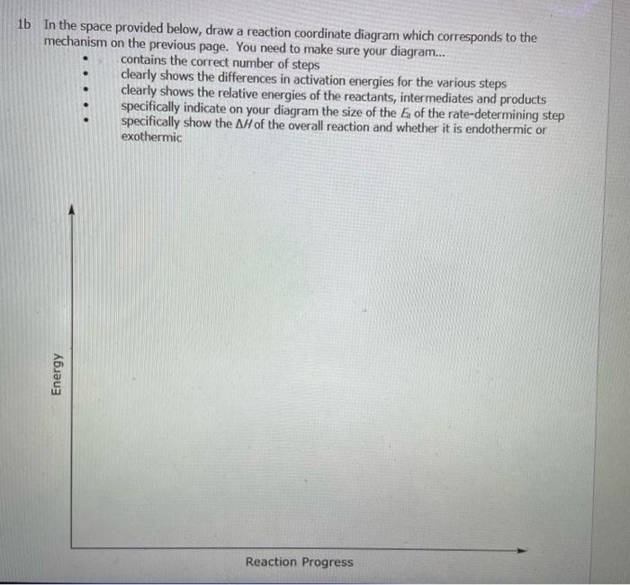 Solved 1b In the space provided below, draw a reaction | Chegg.com