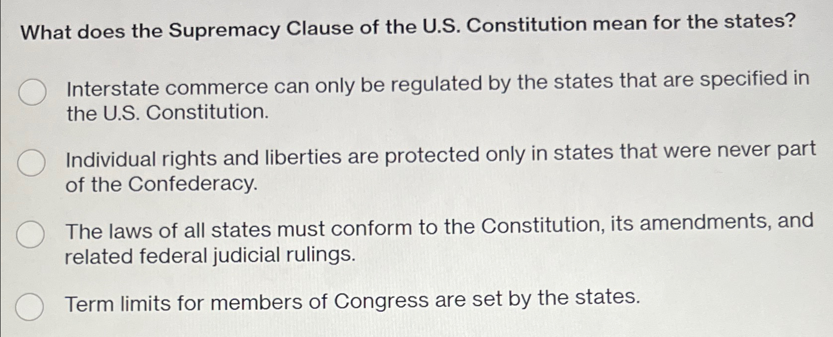 What does the hot sale supremacy clause mean