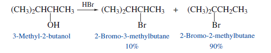 Solved: The reaction of 3-methyl-2-butanol with concentrated hydro ...