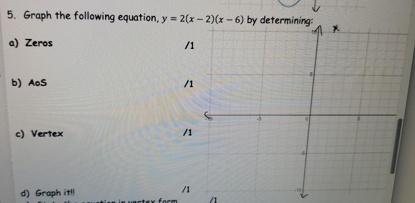 Solved 5 Graph The Following Equation Y 2 X 2 X 6 Chegg Com