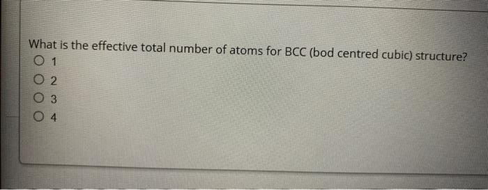 Solved What is the effective total number of atoms for BCC | Chegg.com