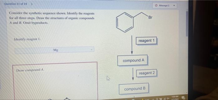 Solved Question 11 of 14 ) Attempt Consider the synthetic | Chegg.com