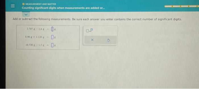 solved-add-or-subtract-the-following-measurements-be-sure-chegg