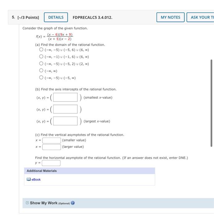 Solved Consider the graph of the given function. | Chegg.com