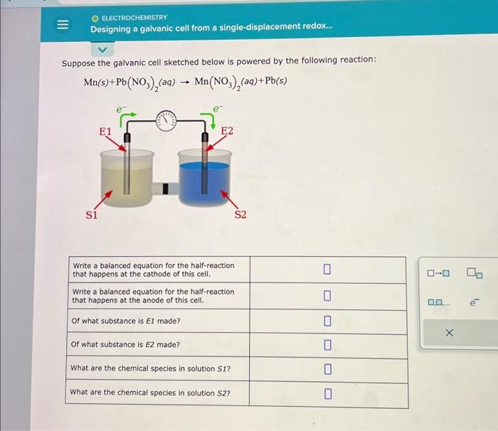 Solved Suppose the galvanic cell sketched below is powered | Chegg.com